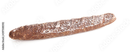 Brown wholemeal bread baguette