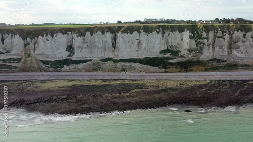 falaises de Fécamp en Normandie, survol aérien photo