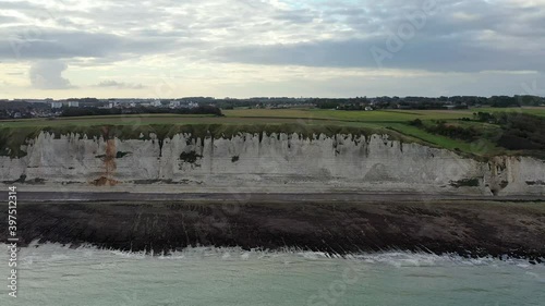 falaises de Fécamp en Normandie, survol aérien photo