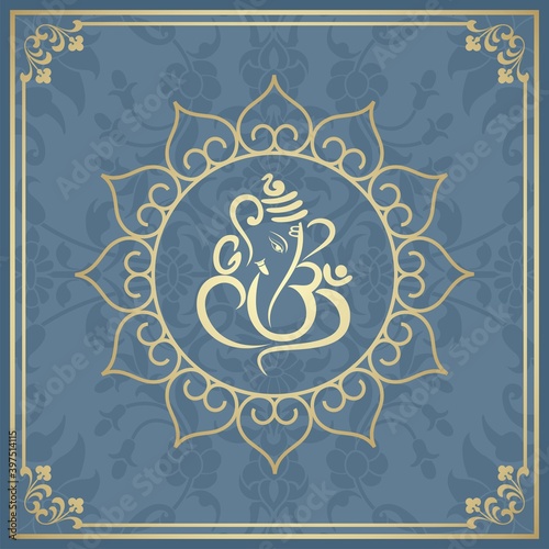 Ganesha, wedding card, royal Rajasthan, India 