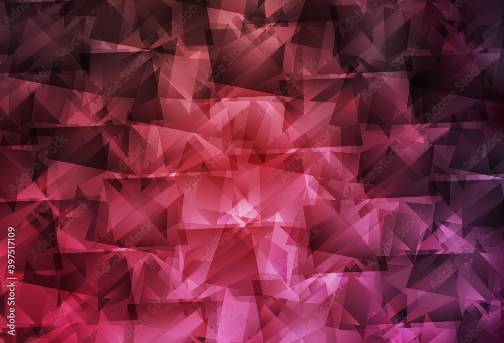 Light Pink, Red vector triangle mosaic background. Light Pink, Red vector triangle mosaic background.