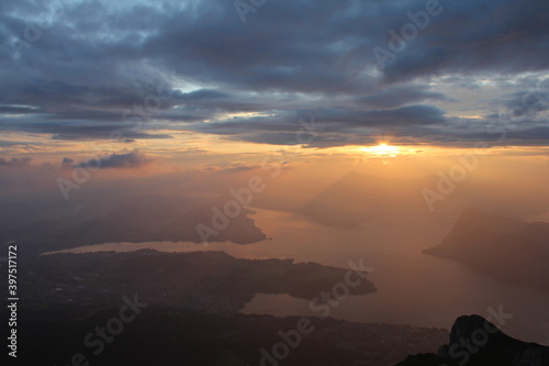 Sonnenaufgang Pilatus Luzern Schweiz