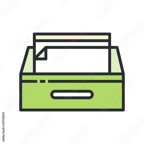 Bookkeeping / Accounting Icon. Flat vector illustration.