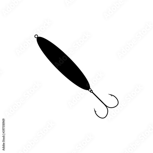 Fishing spoon icon isolated on white background