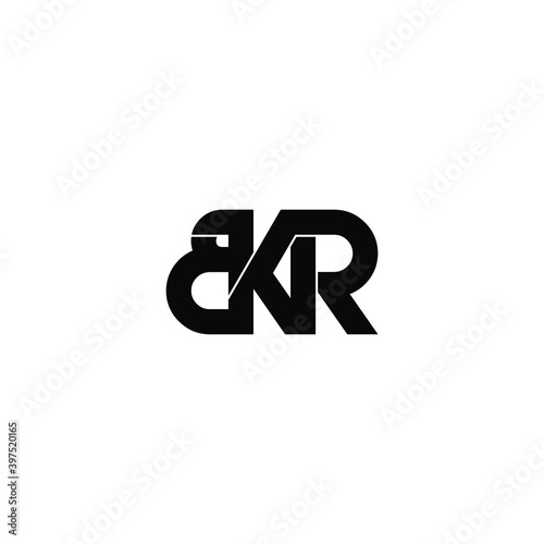 bkr letter original monogram logo design photo