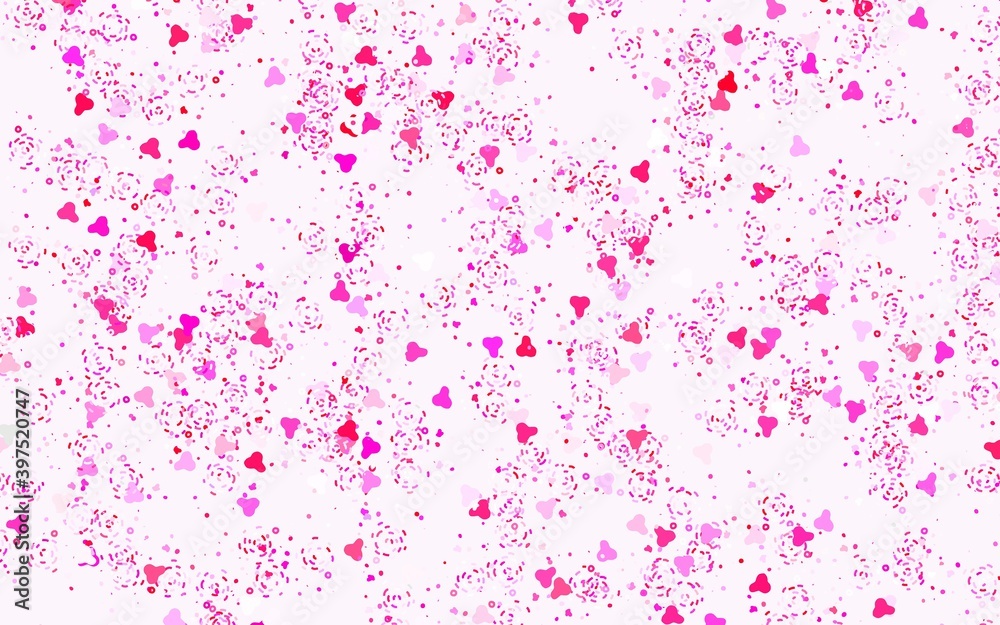 Light Purple, Pink vector pattern with random forms.