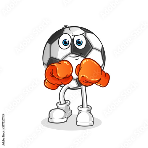 ball boxer character. cartoon mascot vector