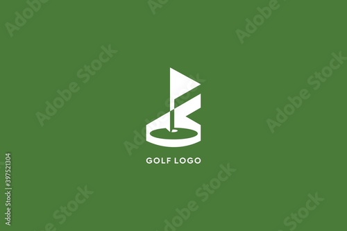 creative unique golf logotype, elegant vector based icon template.
