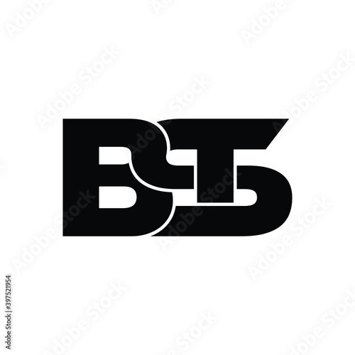 BST letter monogram logo design vector