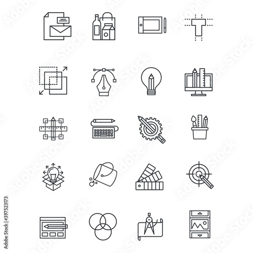 Graphic design icons set.
