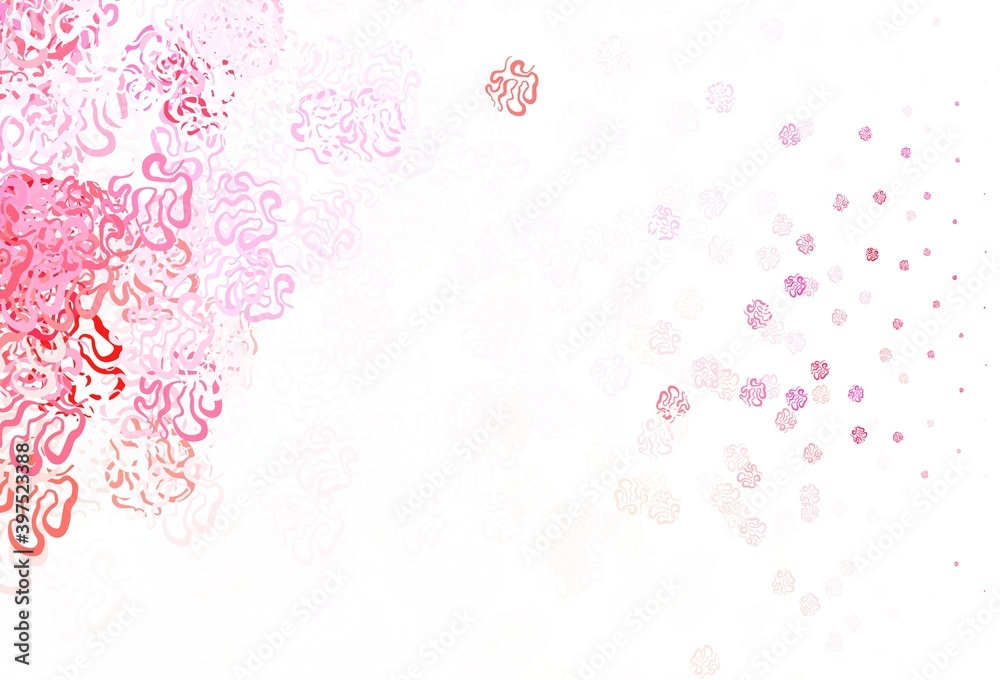 Light Pink vector pattern with random forms.