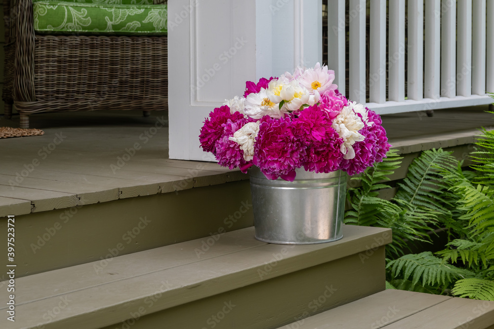 Welcoming Bouquet at the Front Door