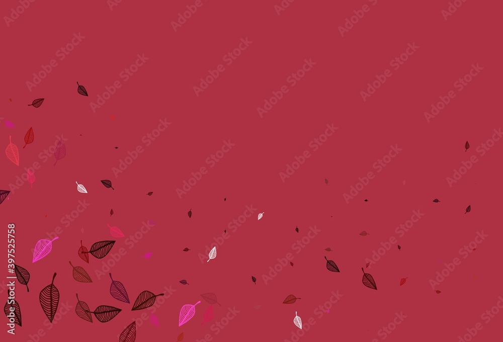 Light Red, Yellow vector doodle texture.