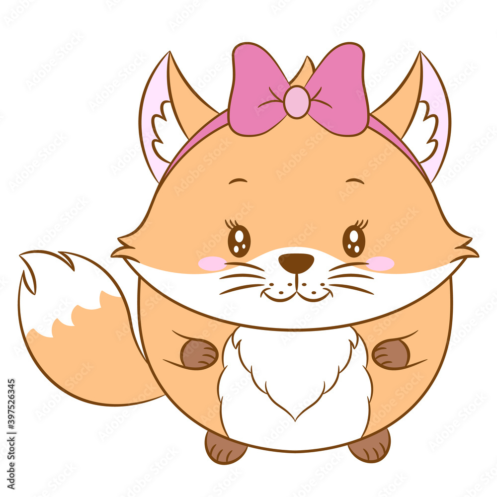 cute fox drawing with sweet tail cute fox drawing with sweet tail