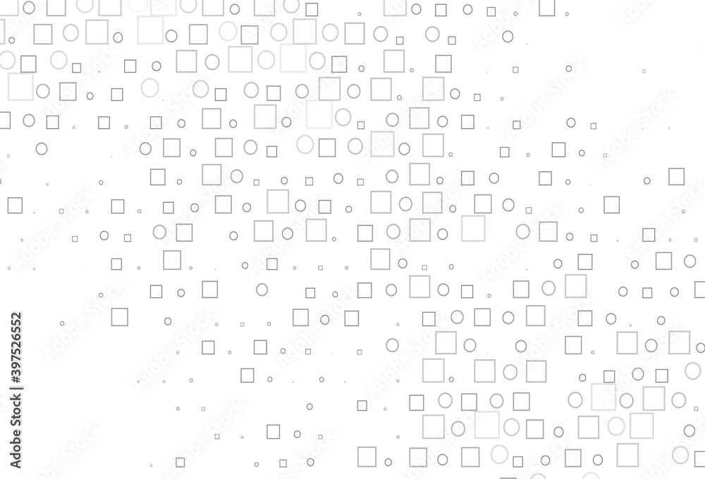 Light Silver, Gray vector pattern with spheres, squares. Light Silver, Gray vector pattern with spheres, squares.