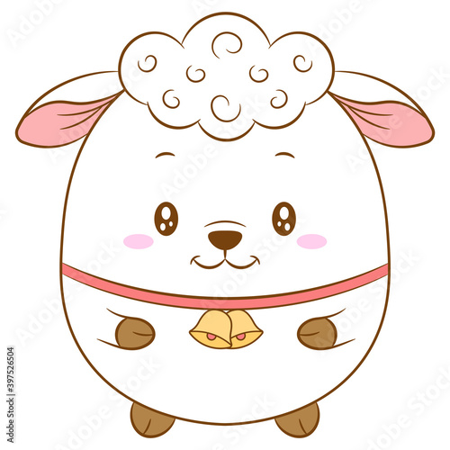 cute sheep drawing for Eid Aladha