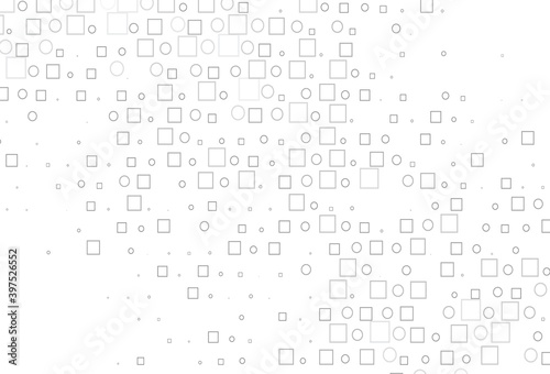 Light Silver, Gray vector pattern with spheres, squares.