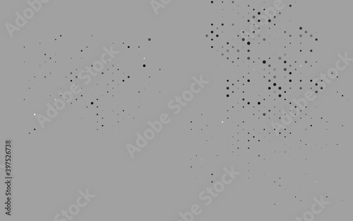 Light Silver, Gray vector backdrop with dots.