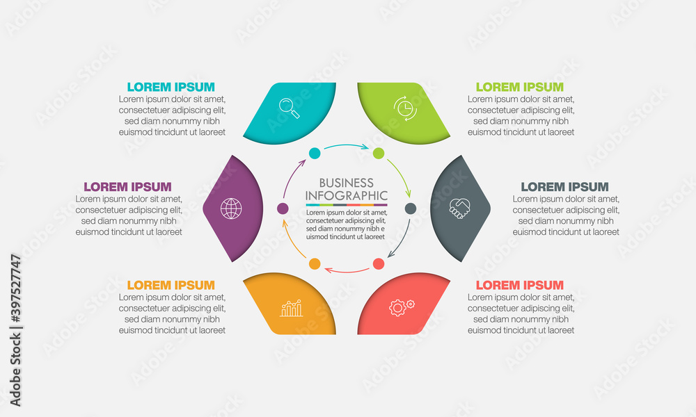 timeline template with circle buttons presentation web... Business circle. timeline infographic icons designed for abstract ...