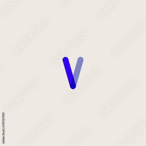 blue letter v