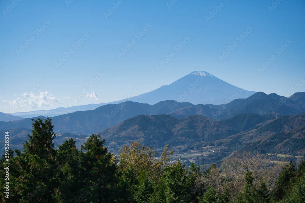 富士山, 雪, 山, 風景, 空, 自然, 森, 青, 雲, 頂点, 景色, 全景