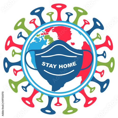 Corona Virus World Stay Home Design
