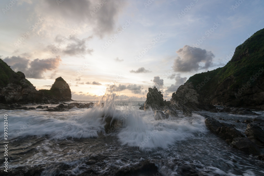 Sunset on the sea