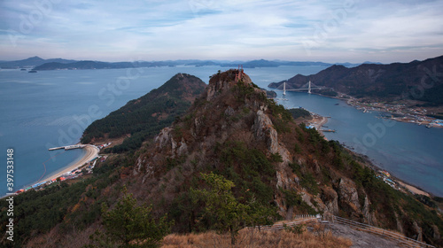 Hiking trail in Jirisan Mountain of Saryangdo Island in South Korea (Near Tongyeong) photo