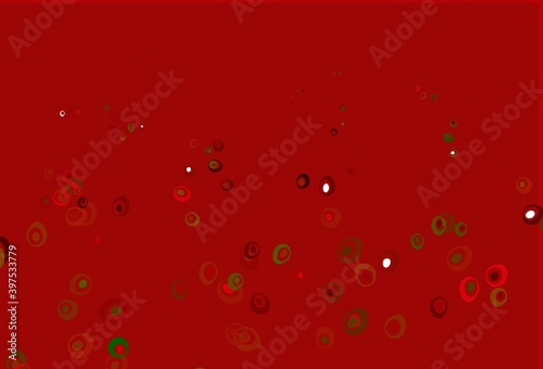 Light Green  Red vector backdrop with dots.