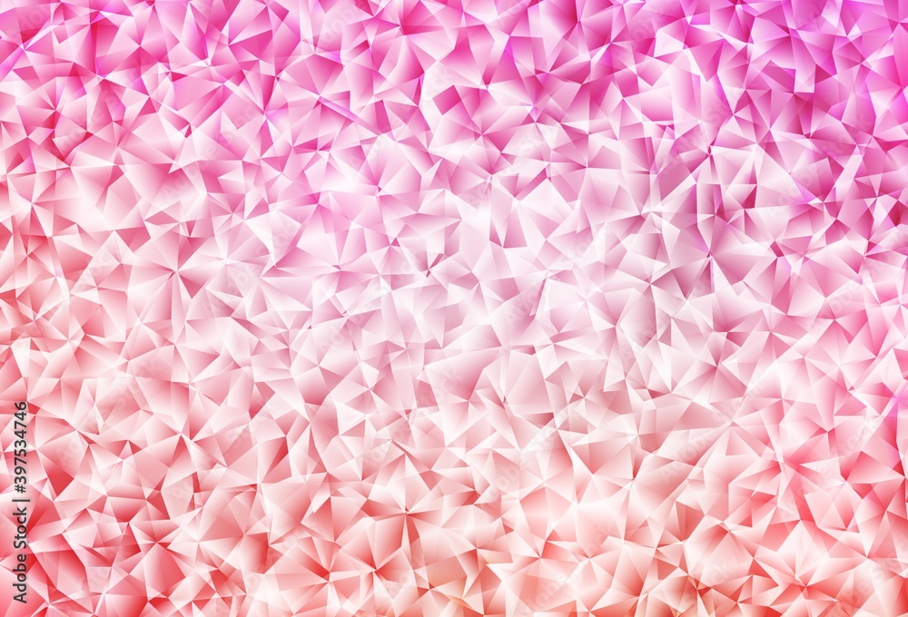 Light Pink vector triangle mosaic background. Light Pink vector triangle mosaic background.