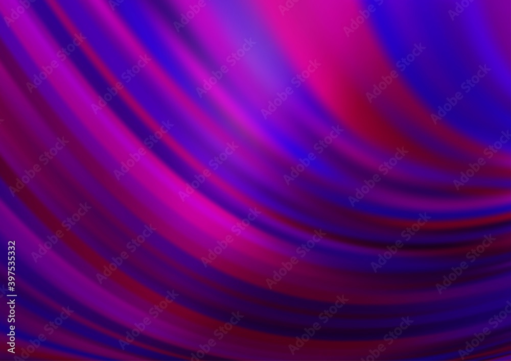 Fototapeta premium Dark Purple vector background with bubble shapes.