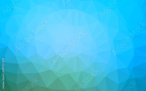 Light Blue  Green vector abstract polygonal layout.