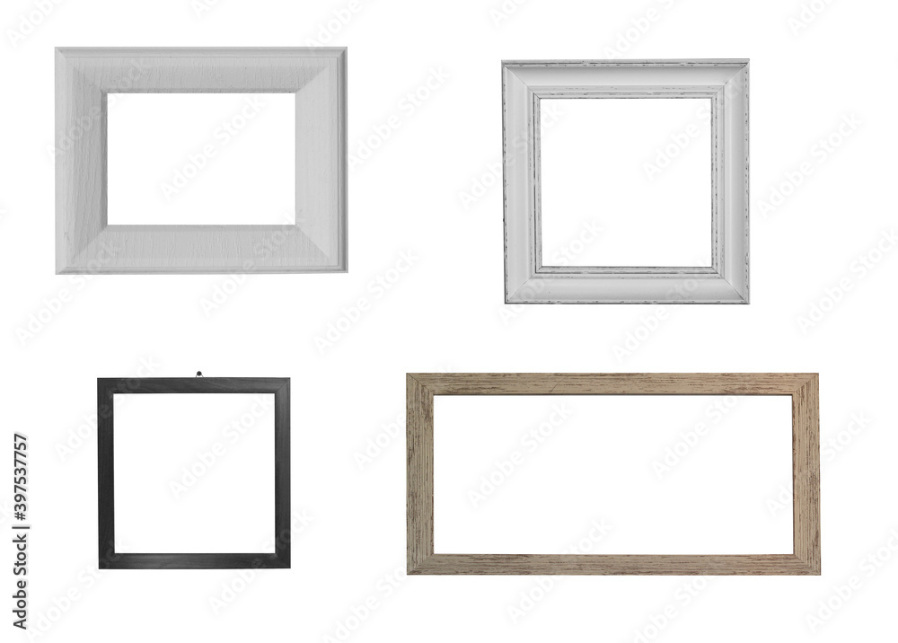 Collection of blank picture frame on white background. Collection of blank picture frame on white background.