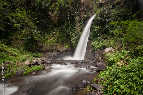 Tirto Kemanten Waterfall is one of the tourist objects in Wonorejo village, Kalibaru, Banyuwangi district.