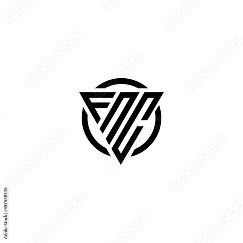  Letter FNC triangle monogram cool modern simple logo vector
