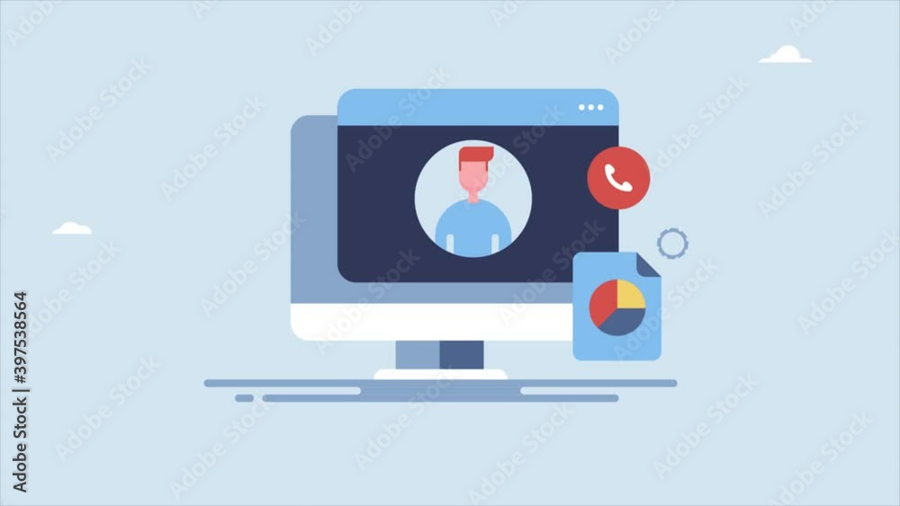 Customer relationship management, CRM solution for company business, customer profile analysis, instant customer support and communication. 2d animation. Customer relationship management, CRM solution for company business, customer profile analysis, instant customer support and communication. 2d animation.