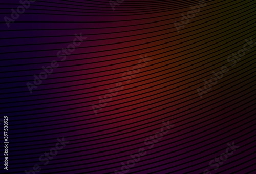 Dark Green, Red vector background with wry lines.