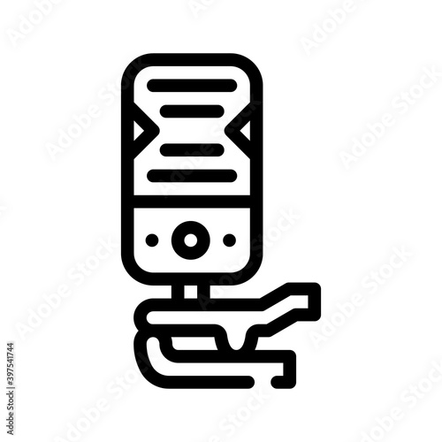 tuner for tuning strings line icon vector illustration