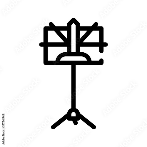 music stand line icon vector illustration black