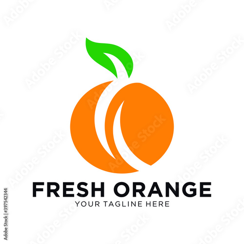 modern fresh orange logo vector illustration, Fresh Orange Slice Logo Designs