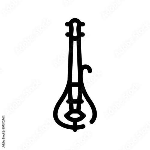 new generation electric violin line icon vector illustration