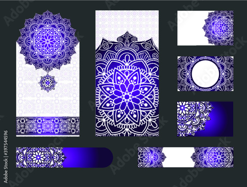 Wedding invitation or card with abstract background. Islam, Arabic, Indian, Dubai. Oriental design . Asian, Arab, Indian,