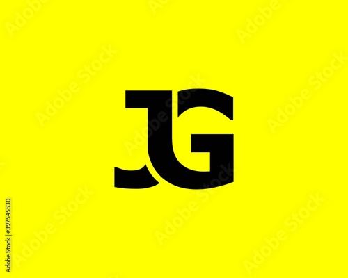 JG GJ LETTER LOGO DESIGN VECTOR TEMPLATE. JG GJ LOGO DESIGN. photo