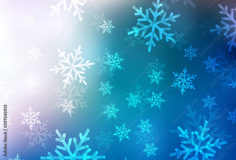 Light BLUE vector layout in New Year style. Light BLUE vector layout in New Year style.
