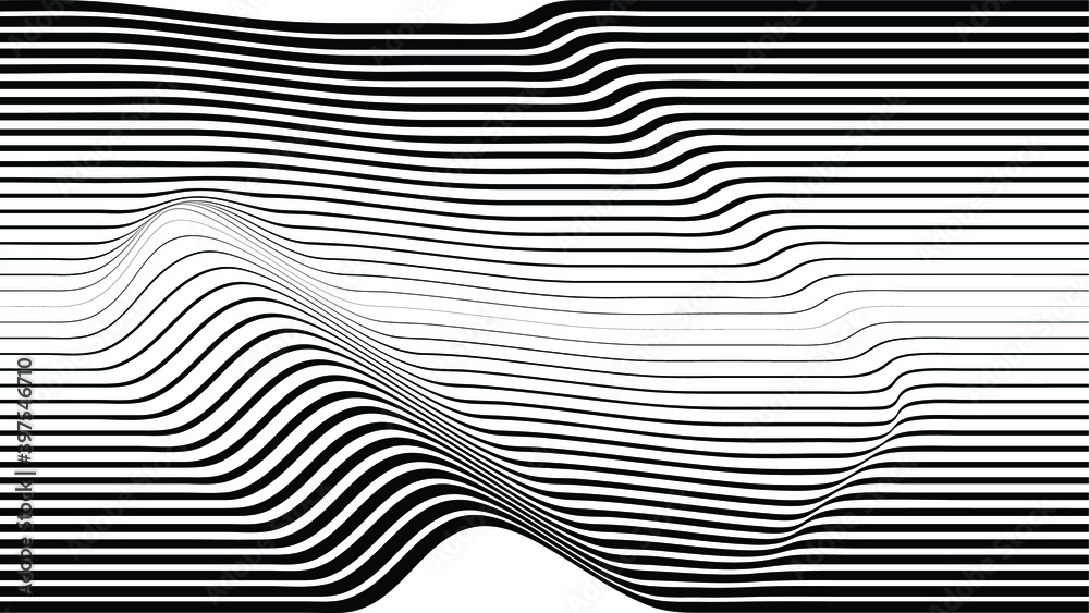 Abstract flow lines background . Fluid wavy shape .Striped linear pattern . Music sound wave . Vector illustration Abstract flow lines background . Fluid wavy shape .Striped linear pattern . Music sound wave . Vector illustration