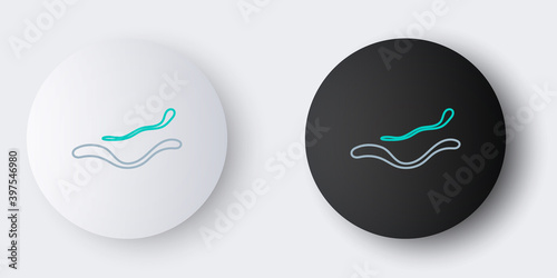 Line Ebola virus disease icon isolated on grey background. Colorful outline concept. Vector.