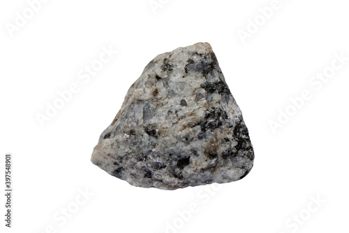 Принти на полотні pegmatite granite rock isolated on white background.