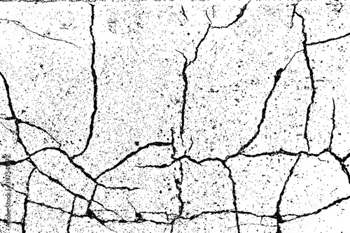 crack ground for abstract background on white background