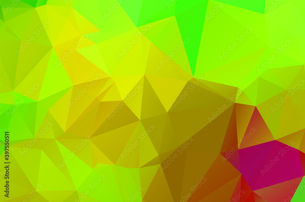 Obraz premium Green vivid abstract geometric background, vector from polygons triangle, mosaic