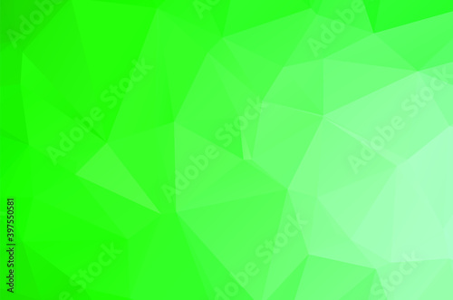 Green vivid abstract geometric background, vector from polygons triangle, mosaic